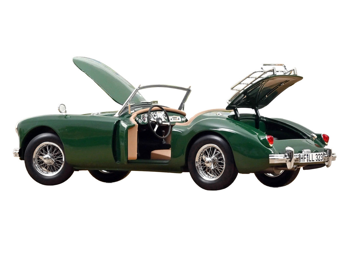 1955 MG MGA Cabriolet British Racing Green 1/18 Diecast Model Car by Norev Norev