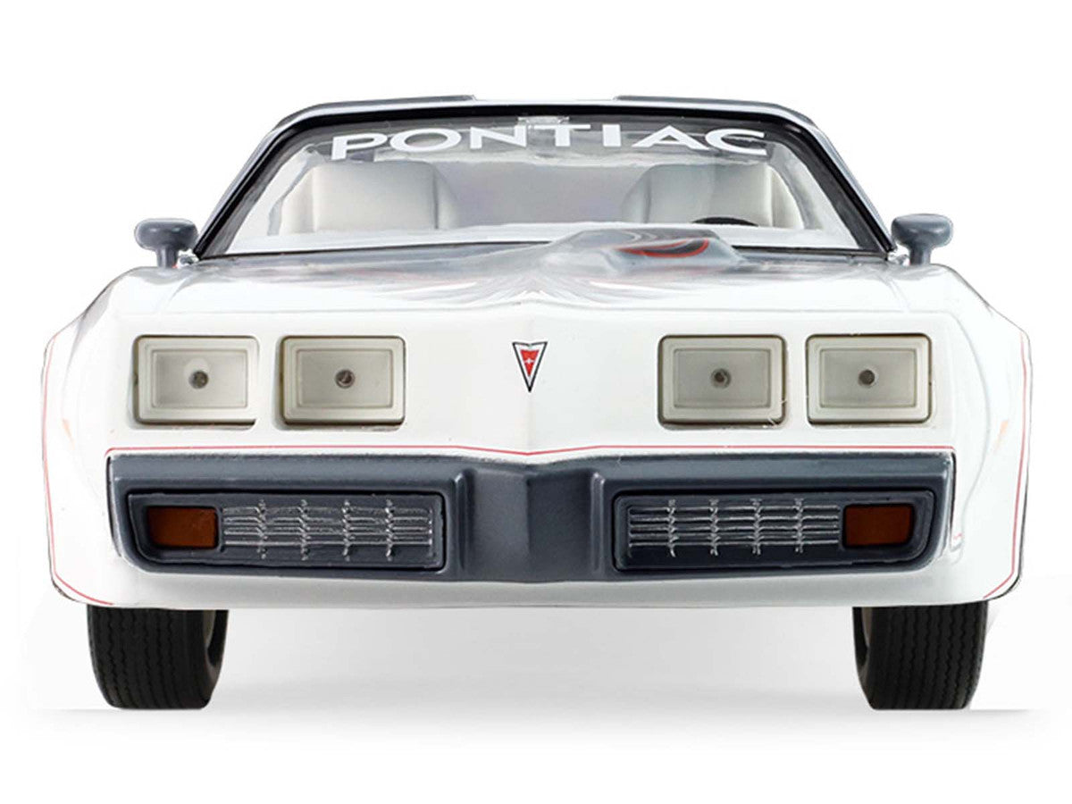 1980 Pontiac Firebird Trans Am T/A "Official Pace Car 58th Annual Pikes Peak Auto Hill Climb" White with Gray Top and Hood Graphics with White Interior 1/24 Diecast Model Car by Greenlight-0