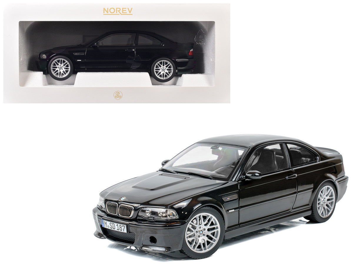 2003 BMW M3 CSL Saphire Black 1/18 Diecast Model Car by Norev-4