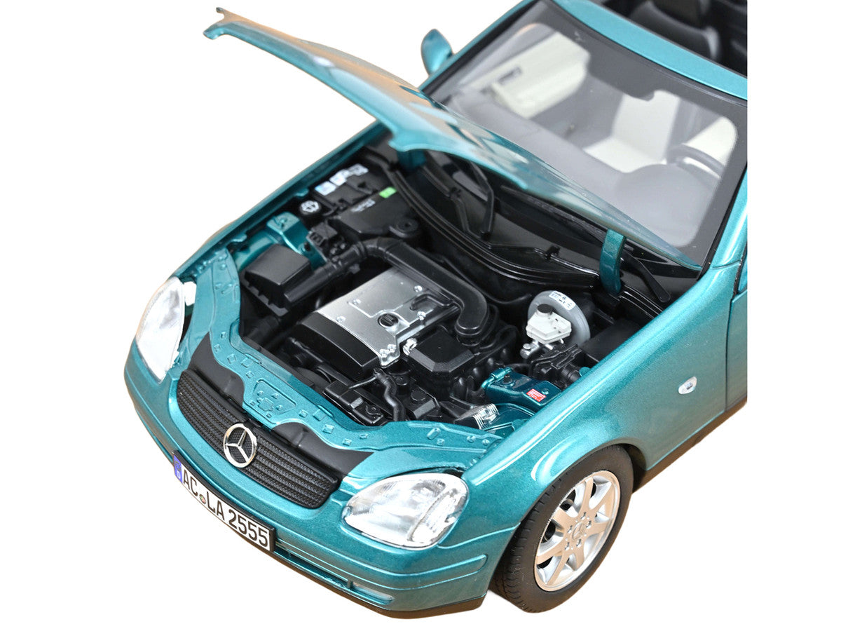 1996 Mercedes-Benz SLK Convertible Vivianit Green Metallic 1/18 Diecast Model Car by Norev Norev