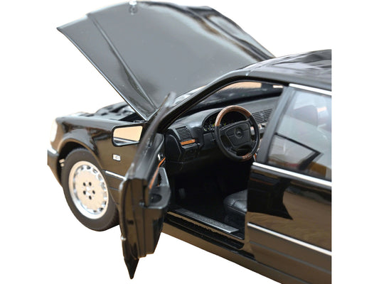 1997 Mercedes-Benz S600 Obsidian Black Metallic 1/18 Diecast Model Car by Norev-1