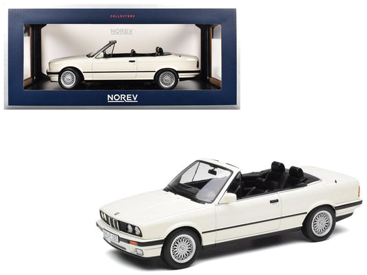 1991 BMW 325i Cabriolet Alpine White 1/18 Diecast Model Car by Norev-0