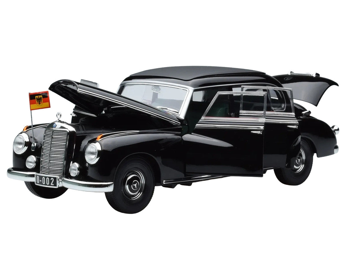 1955 Mercedes-Benz 300 Black "German Chancellor Konrad Adenauer" 1/18 Diecast Model Car by Norev-2