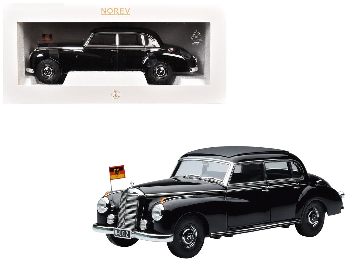 1955 Mercedes-Benz 300 Black "German Chancellor Konrad Adenauer" 1/18 Diecast Model Car by Norev-4