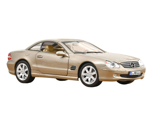 2003 Mercedes-Benz SL 500 Type R230 Travertine Beige Metallic 1/18 Diecast Model Car by Norev Norev