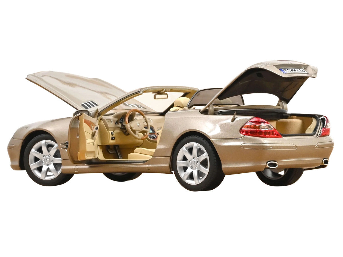 2003 Mercedes-Benz SL 500 Type R230 Travertine Beige Metallic 1/18 Diecast Model Car by Norev Norev