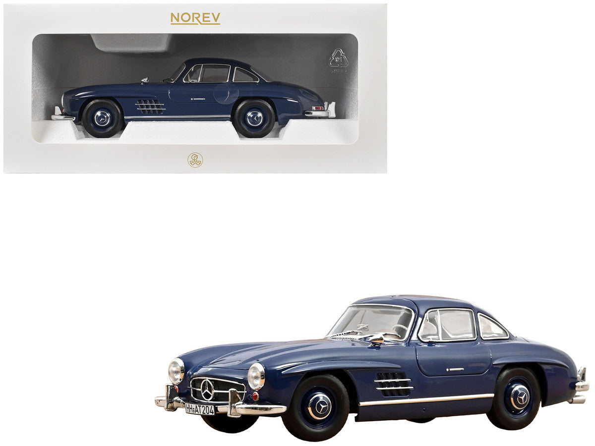 1954 Mercedes-Benz 300 SL Blue 1/18 Diecast Model Car by Norev Norev