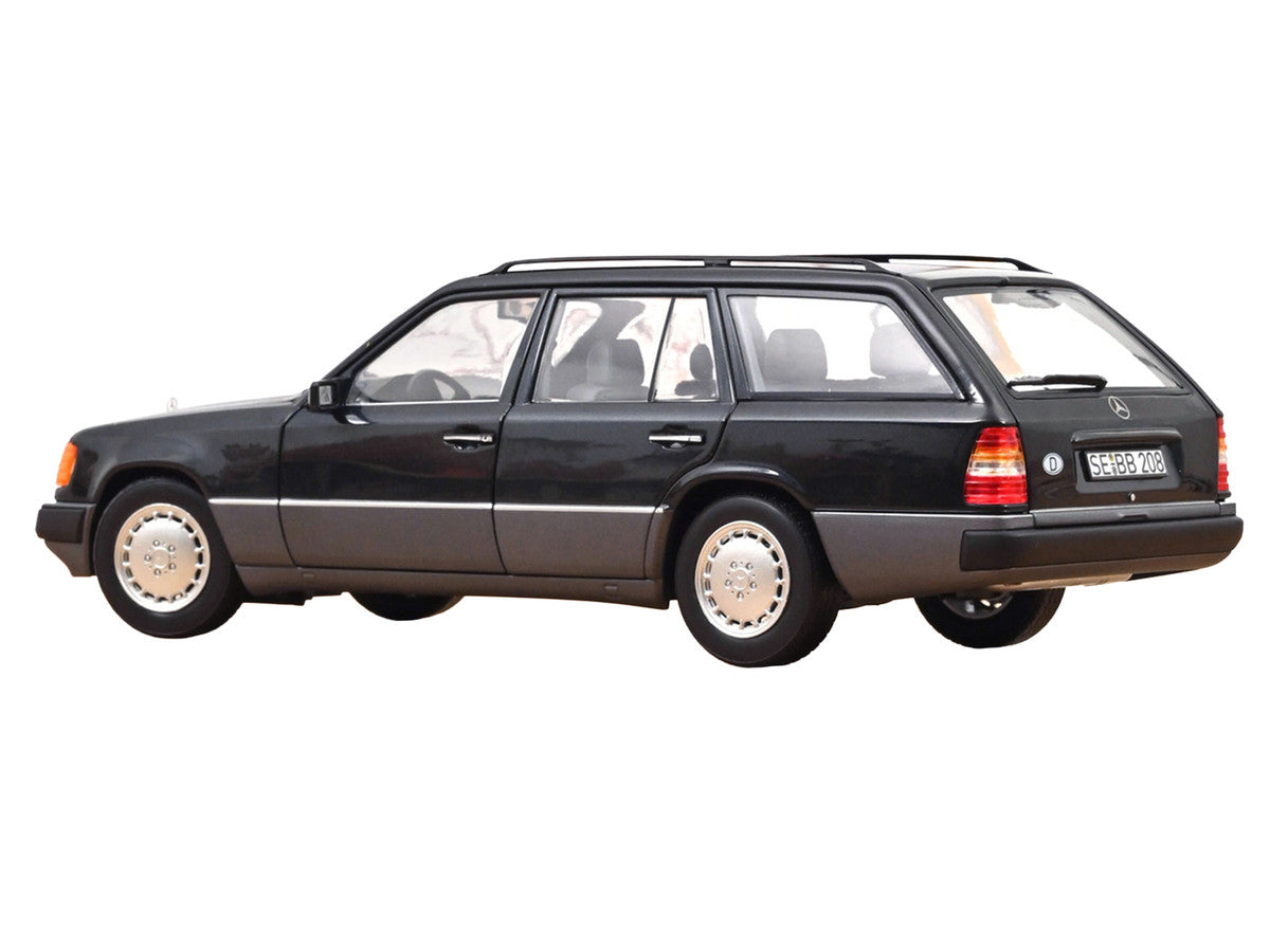1990 Mercedes-Benz 300 DT-Model S124 Blue Black Metallic 1/18 Diecast Model Car by Norev-4