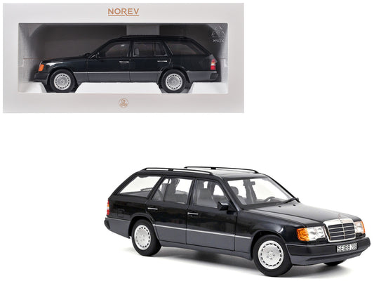 1990 Mercedes-Benz 300 DT-Model S124 Blue Black Metallic 1/18 Diecast Model Car by Norev-0