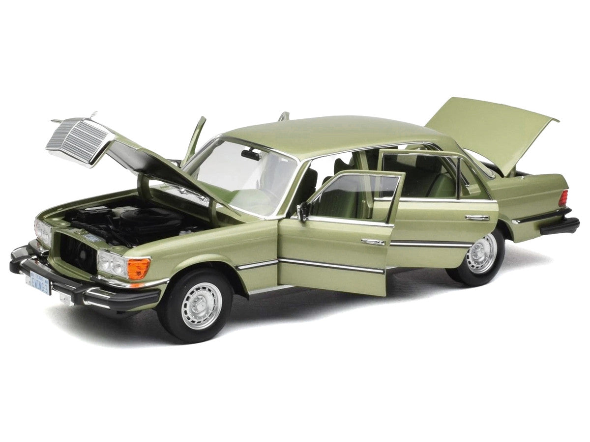 1979 Mercedes-Benz 450 SEL (US Version) Silver Green Metallic with Green Interior 1/18 Diecast Model Car by Norev Norev