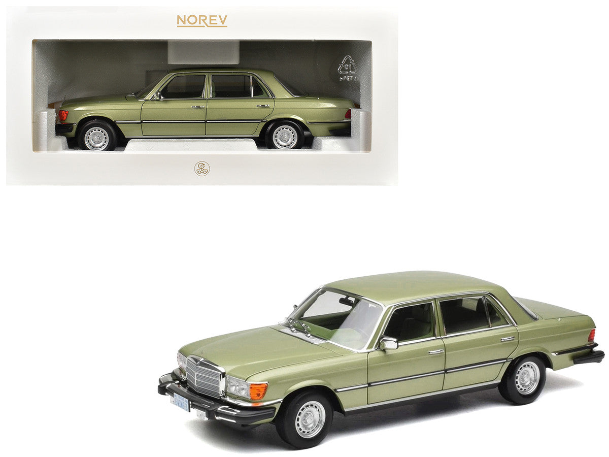 1979 Mercedes-Benz 450 SEL (US Version) Silver Green Metallic with Green Interior 1/18 Diecast Model Car by Norev Norev