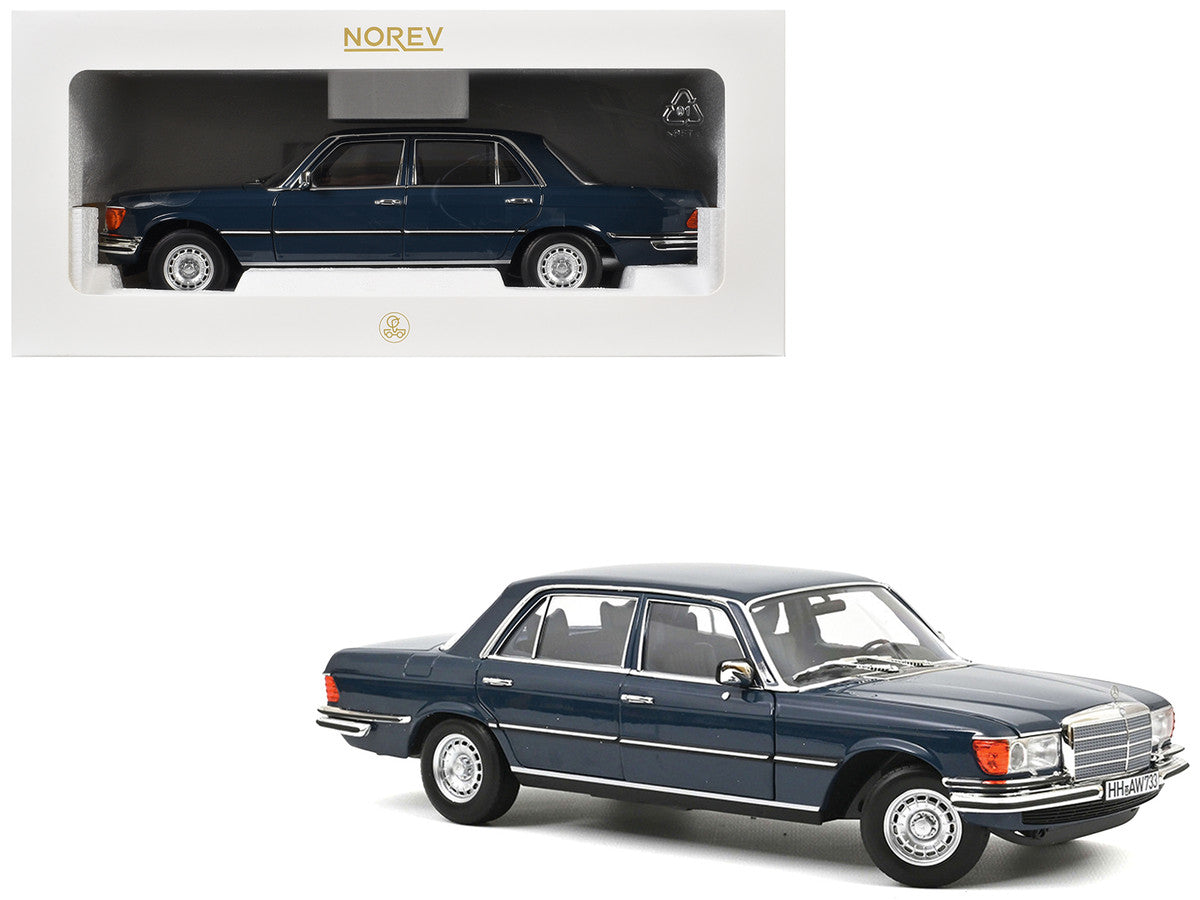 1979 Mercedes-Benz 350 SEL Hansa Blue 1/18 Diecast Model Car by Norev-4