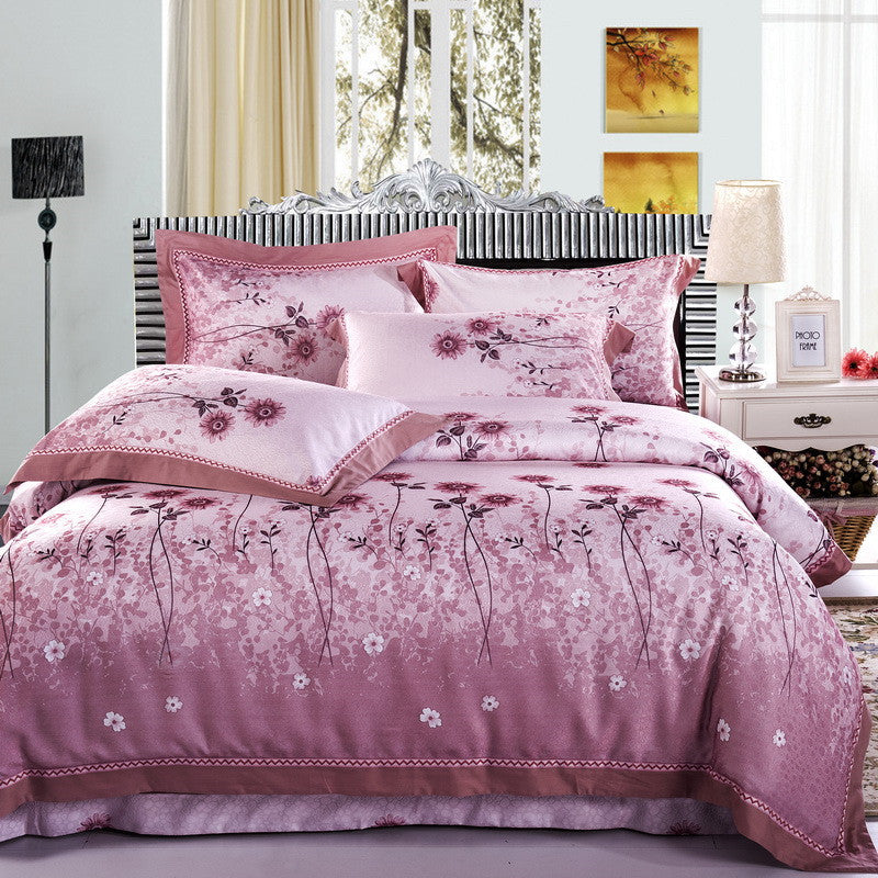 Pure cotton jacquard four-piece bedding