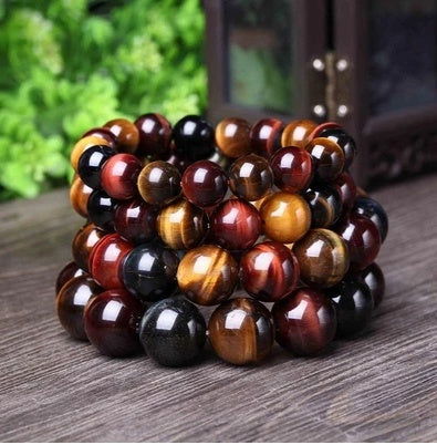 Tiger Eye Bracelet Natural Crystal Stone Buddha Bead Bracelet LadyShow.Store