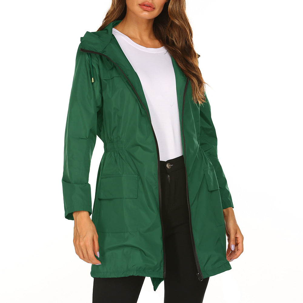 Waterproof Light Raincoat Hooded Windbreaker Mountaineering Jacket Women's Jacket LadyShow.Store
