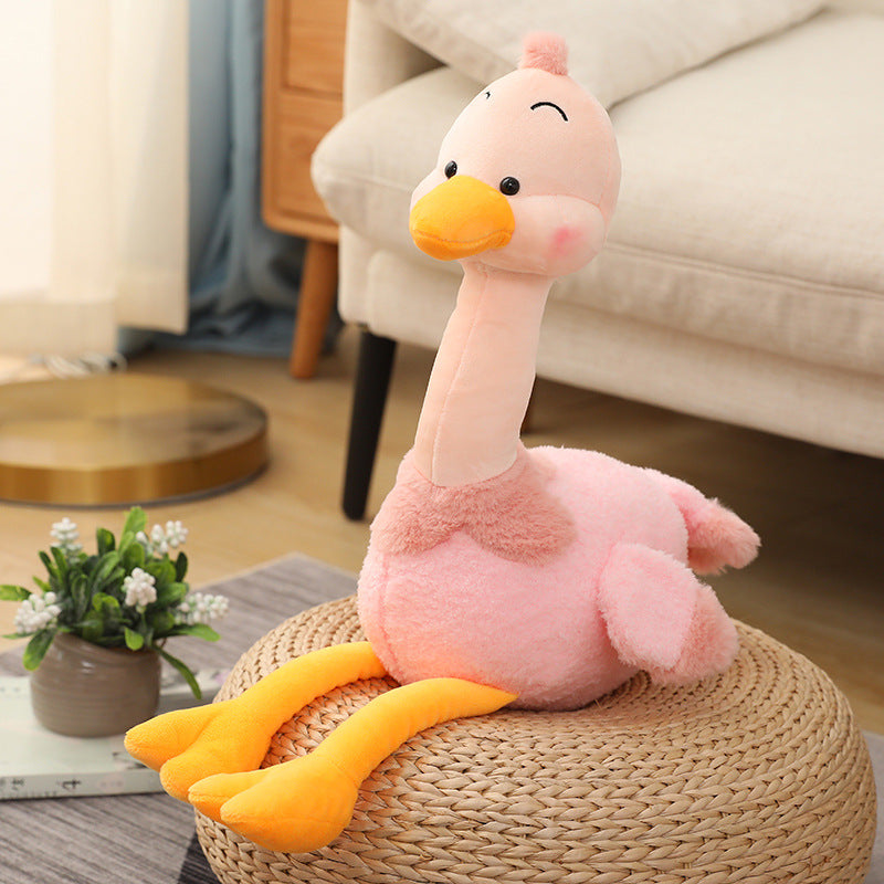 A Girl's Heart Flamingo Plush Toy Ugly Cute Duck Doll CJD