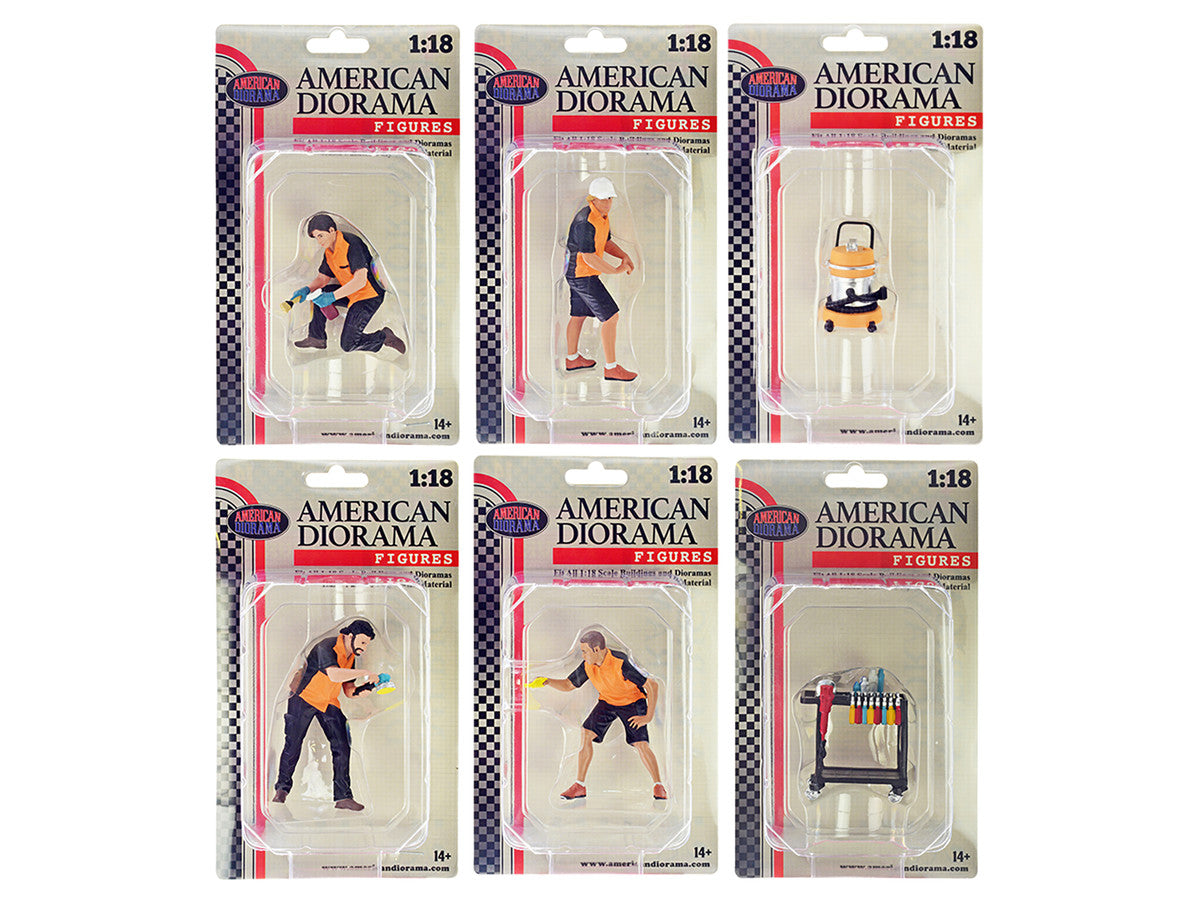 "Detail Masters" 6 piece Figurine Set for 1/18 Scale Models by American Diorama American Diorama