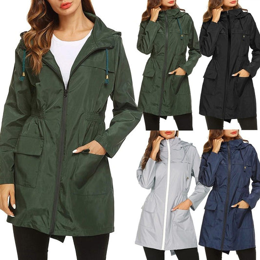 Waterproof Light Raincoat Hooded Windbreaker Mountaineering Jacket Women's Jacket LadyShow.Store