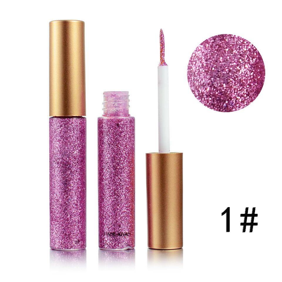 HANDAIYAN Brand 1 Pcs Glitter Liquid Eyeliner Pen 10 Colors Metallic Shine Eye Shadow & Liner Combination Pencil Eyes Makeup CJD