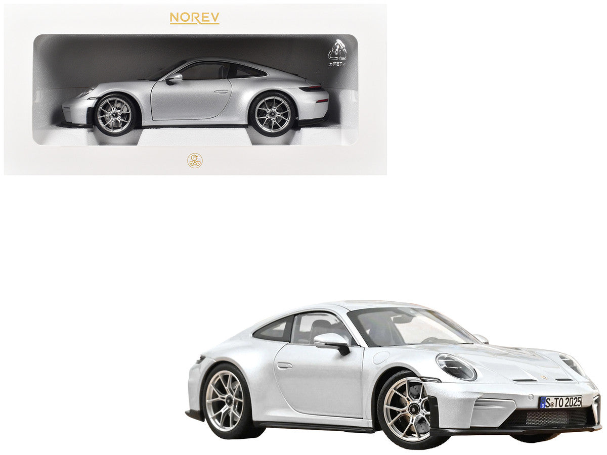 2025 Porsche 911 GT3 Touring GT Silver Metallic 1/18 Diecast Model Car by Norev Norev