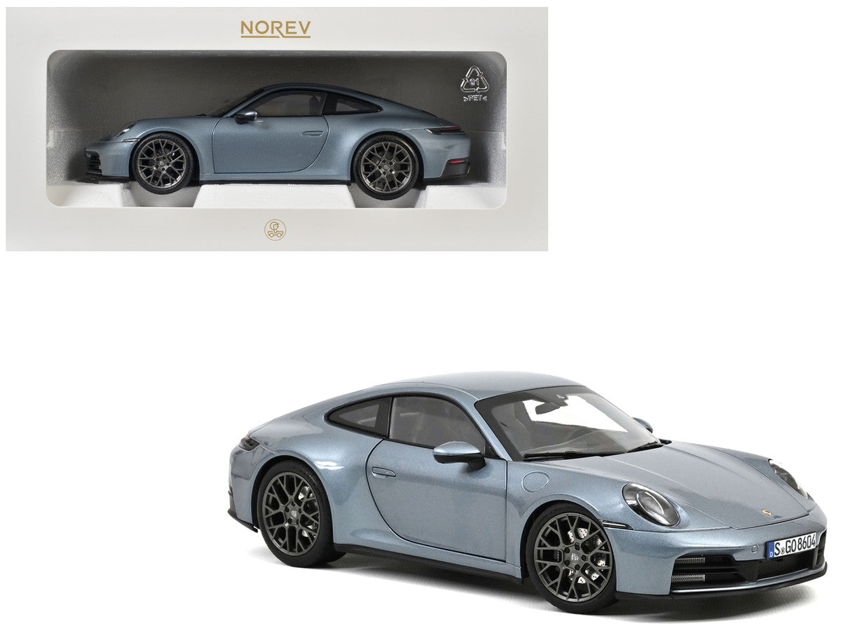 2024 Porsche 911 Carrera Polar Silver Metallic 1/18 Diecast Model Car by Norev Norev