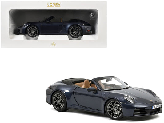 2024 Porsche 911 Carrera S Cabriolet Yachting Blue Metallic 1/18 Diecast Model Car by Norev Norev