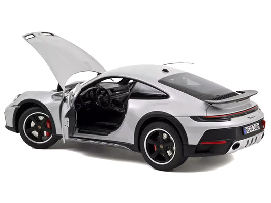 2023 Porsche 911 Dakar Ice Gray Metallic 1/18 Diecast Model Car by Norev-1