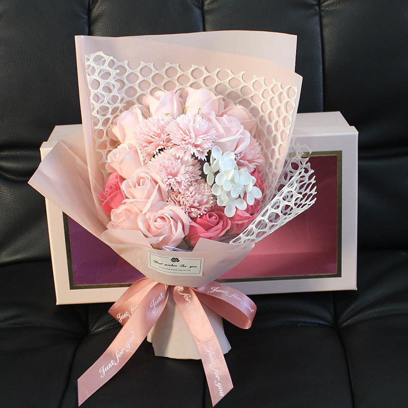 Valentine's Day Gift 19 Rose Soap Bouquet Gift Box CJD