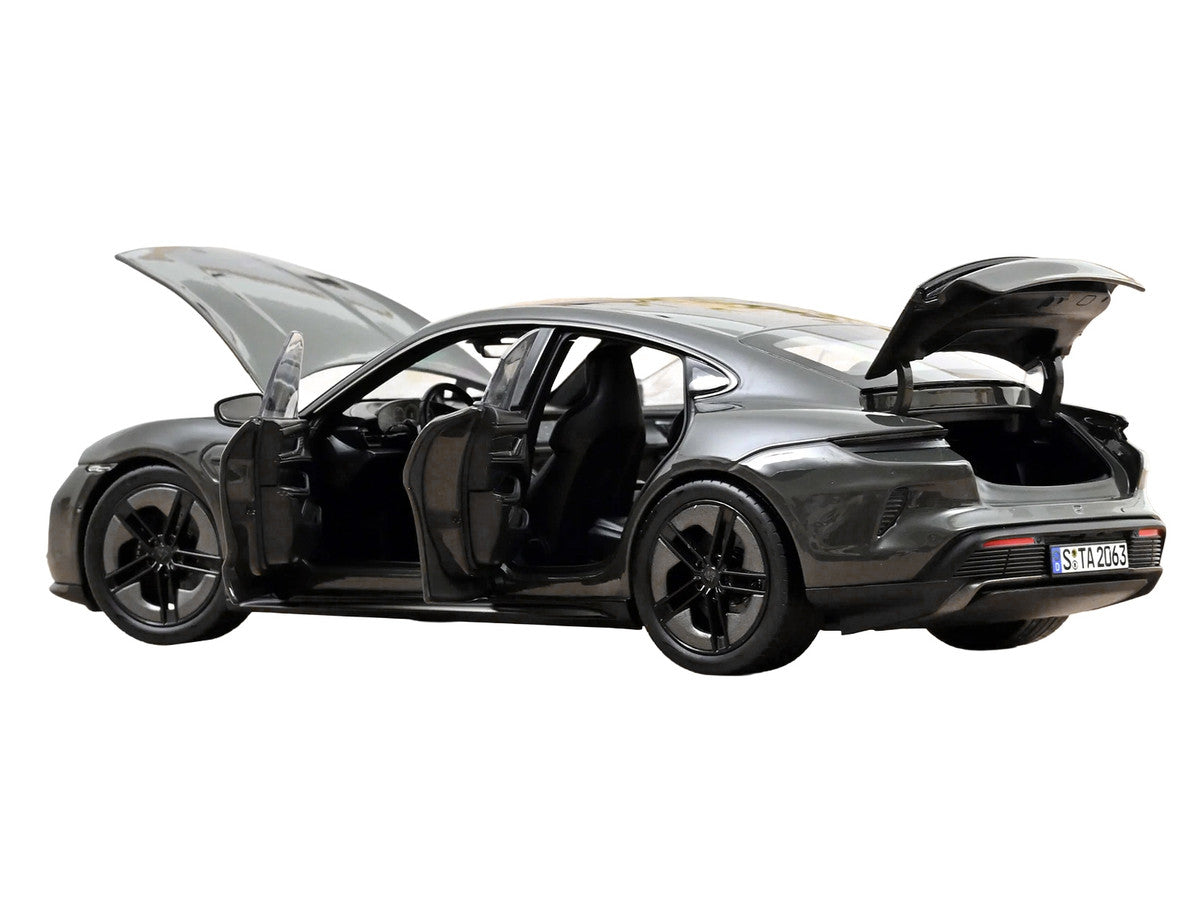 2024 Porsche Taycan Turbo S Slate Gray Neo 1/18 Diecast Model Car by Norev Norev
