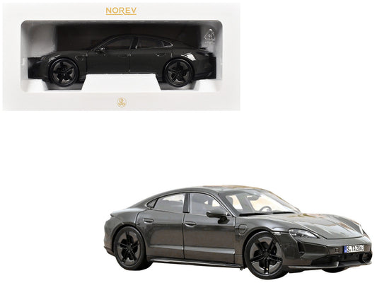 2024 Porsche Taycan Turbo S Slate Gray Neo 1/18 Diecast Model Car by Norev Norev