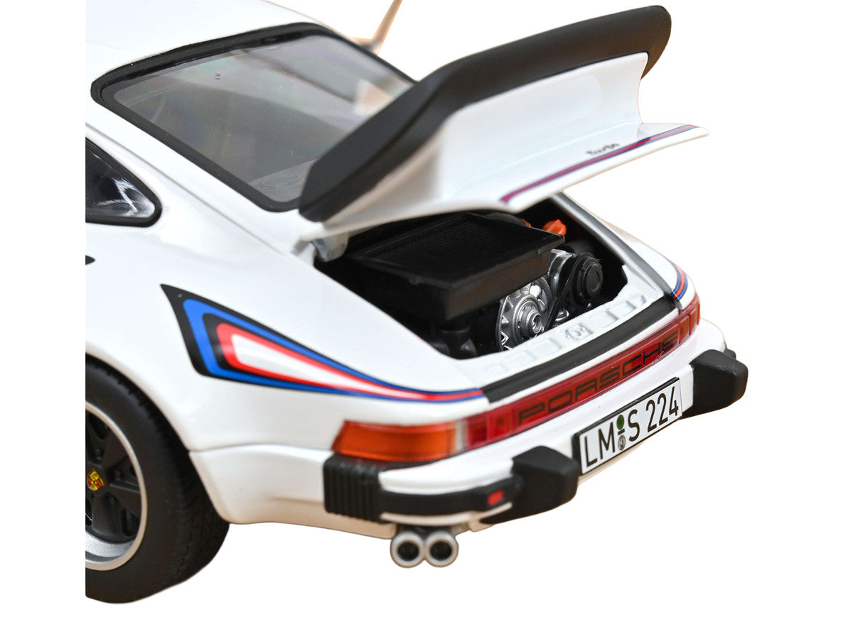 1980 Porsche 911 Turbo 3.3 White with Blue and Red Graphics 1/18 Diecast Model Car by Norev-2
