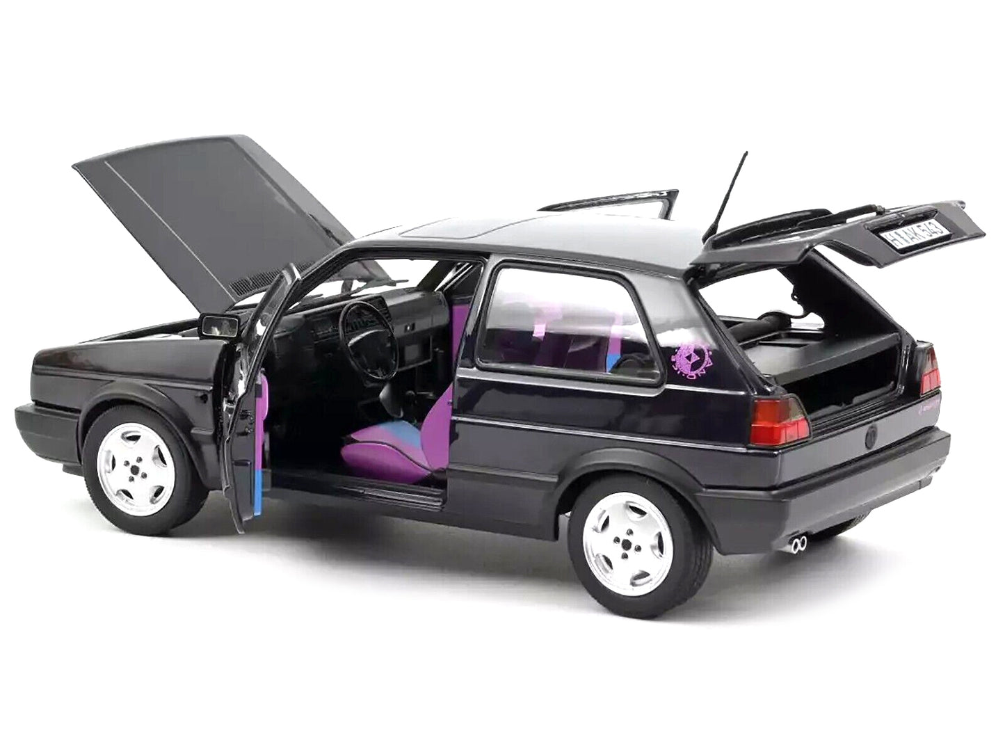 1991 Volkswagen Golf GTI "Fire and Ice" Dark Purple Metallic 1/18 Diecast Model Car by Norev