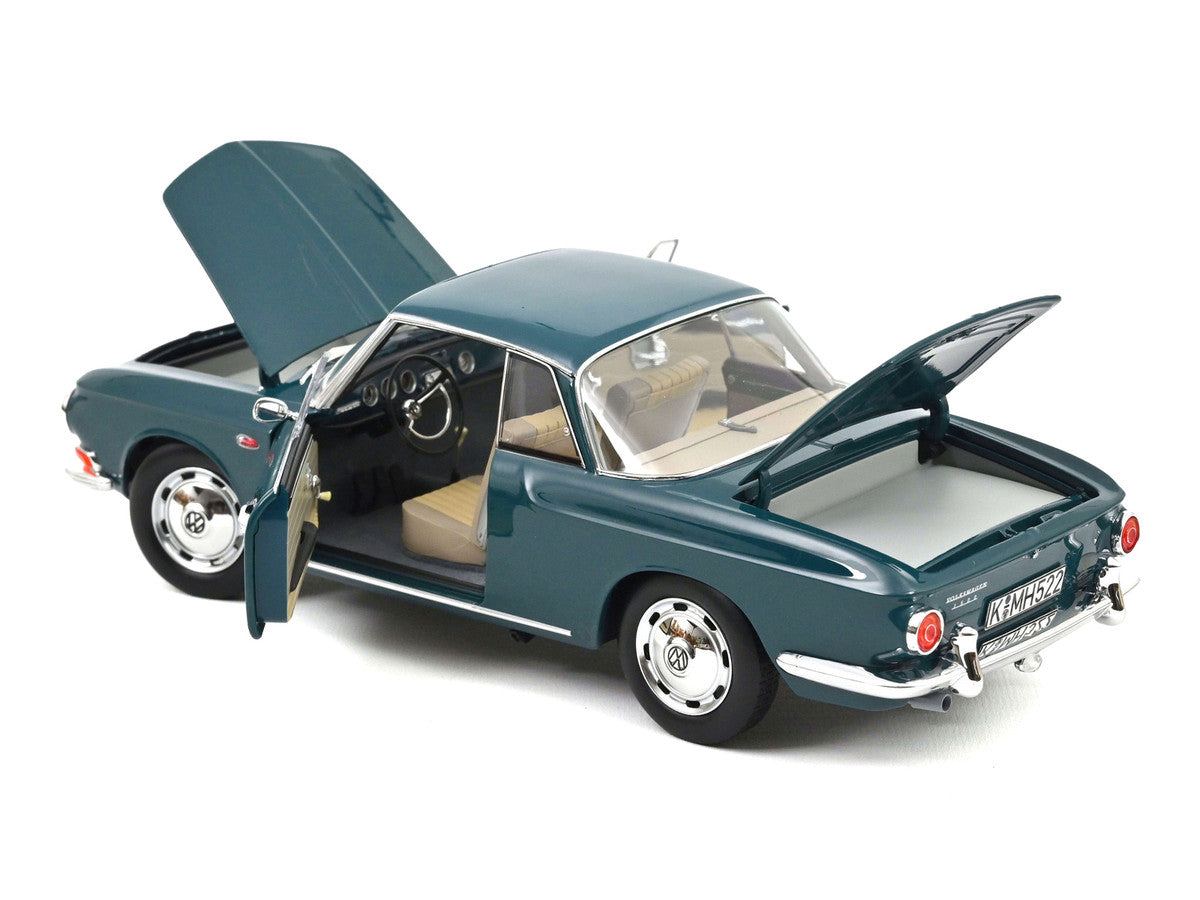 1963 Volkswagen Karmann Ghia 1500 Smaragd Green 1/18 Diecast Model Car by Norev Norev