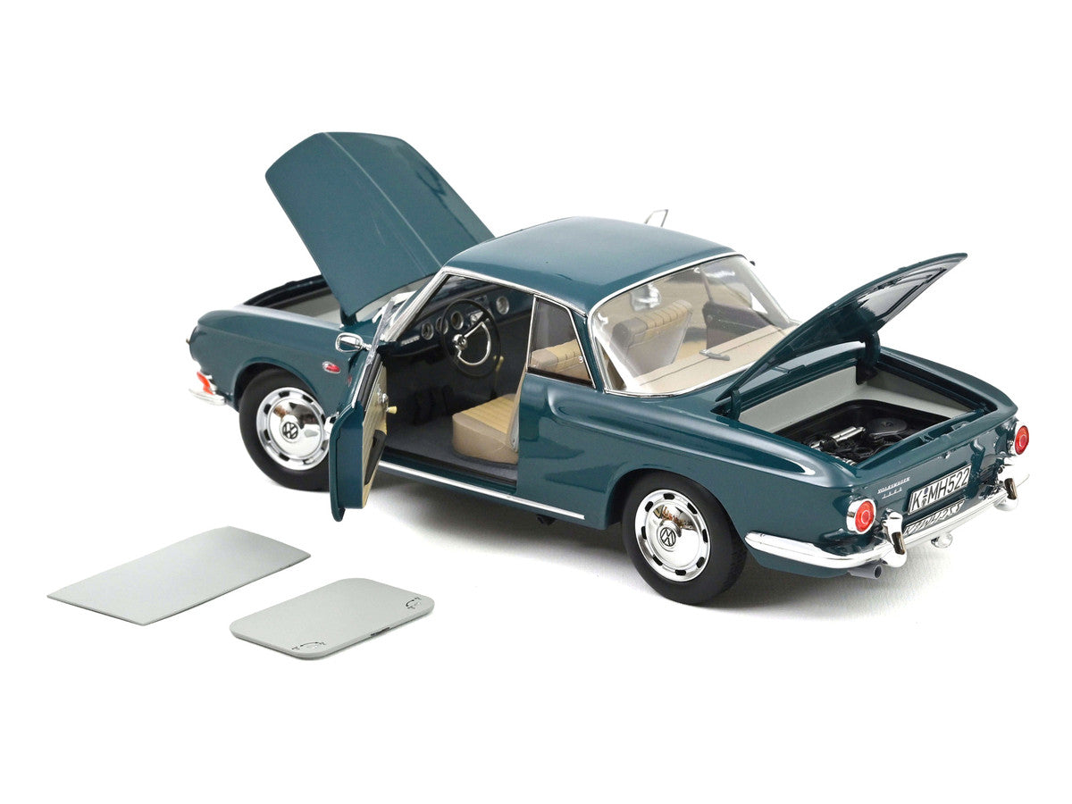 1963 Volkswagen Karmann Ghia 1500 Smaragd Green 1/18 Diecast Model Car by Norev Norev