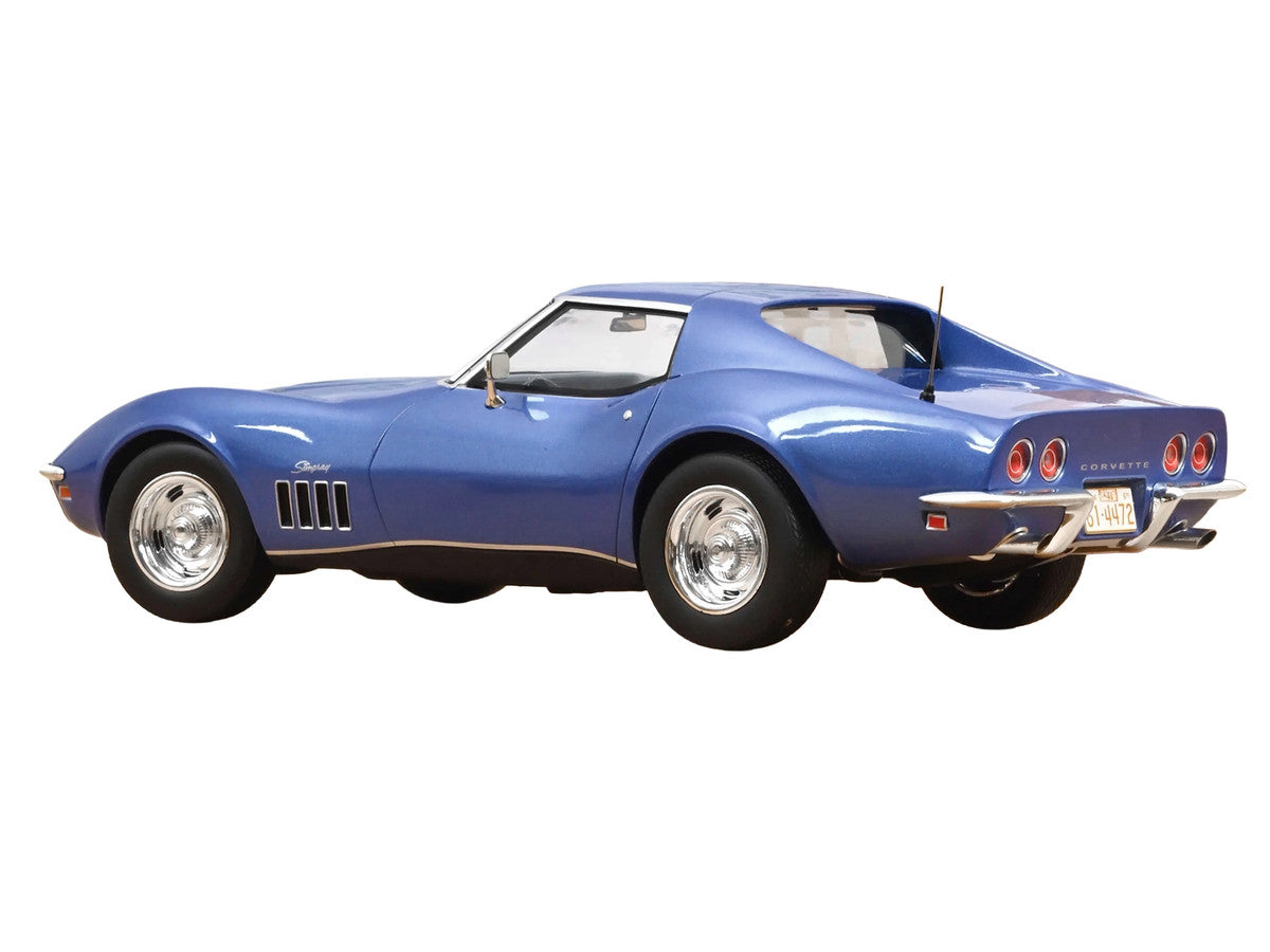 1969 Chevrolet Corvette Coupe Le Mans Blue Metallic with Blue Interior 1/18 Diecast Model Car by Norev Norev