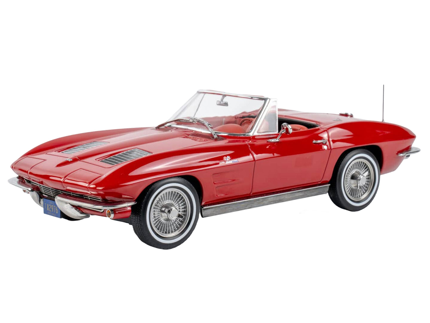 1963 Chevrolet Corvette Stingray Convertible Riverside Red 1/18 Diecast Model Car by Norev