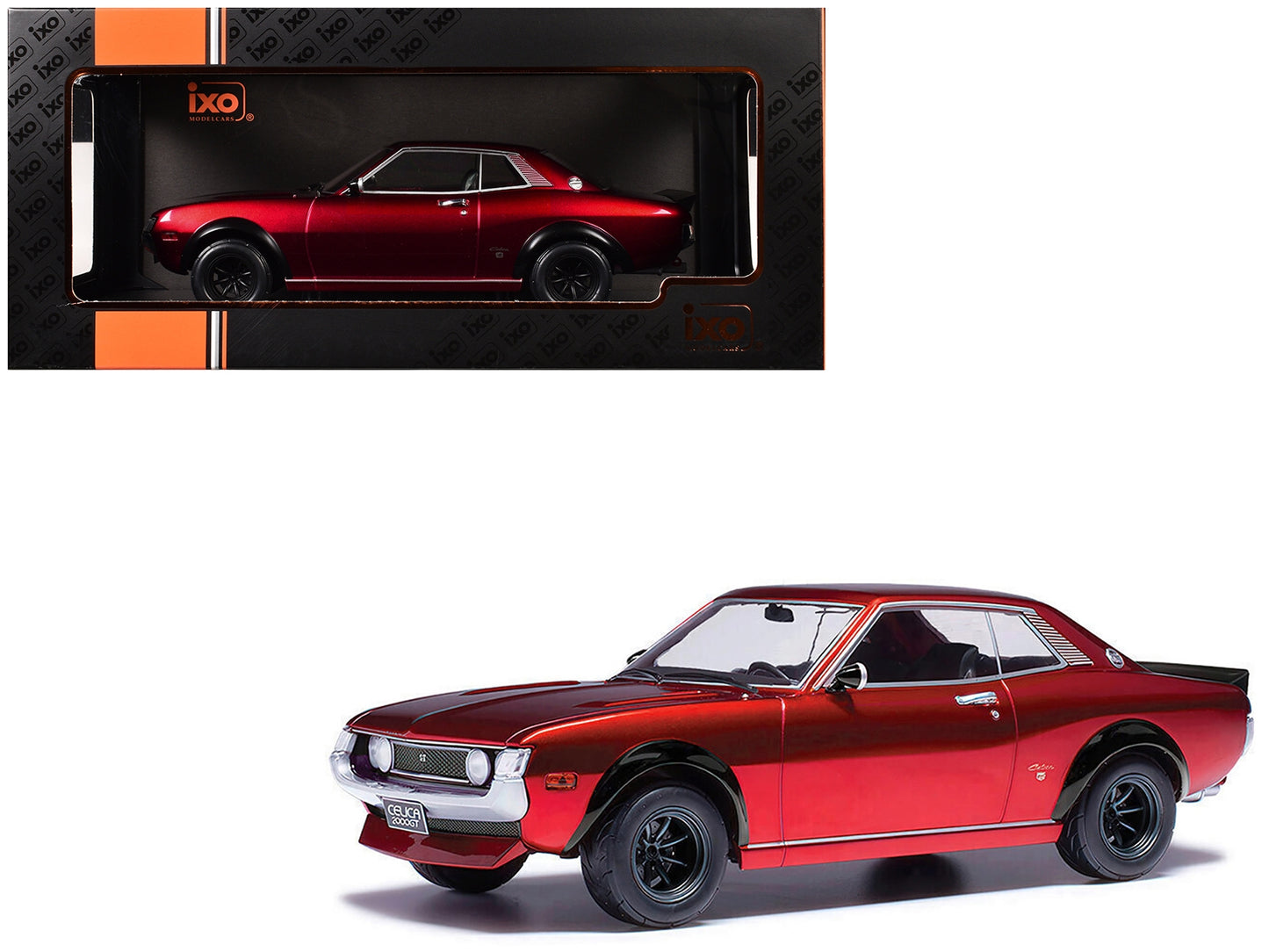 1977 Toyota Celica 2000 GT (RA21) "Custom" Red Metallic 1/18 Diecast Model Car by IXO Models