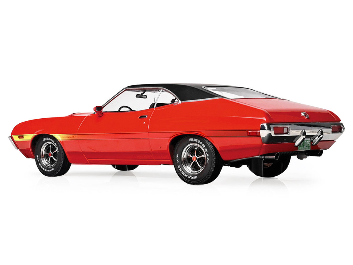 1972 Ford Gran Torino Sport 2-Door Red with Black Vinyl Top 1/18 Diecast Model Car by IXO Models-0
