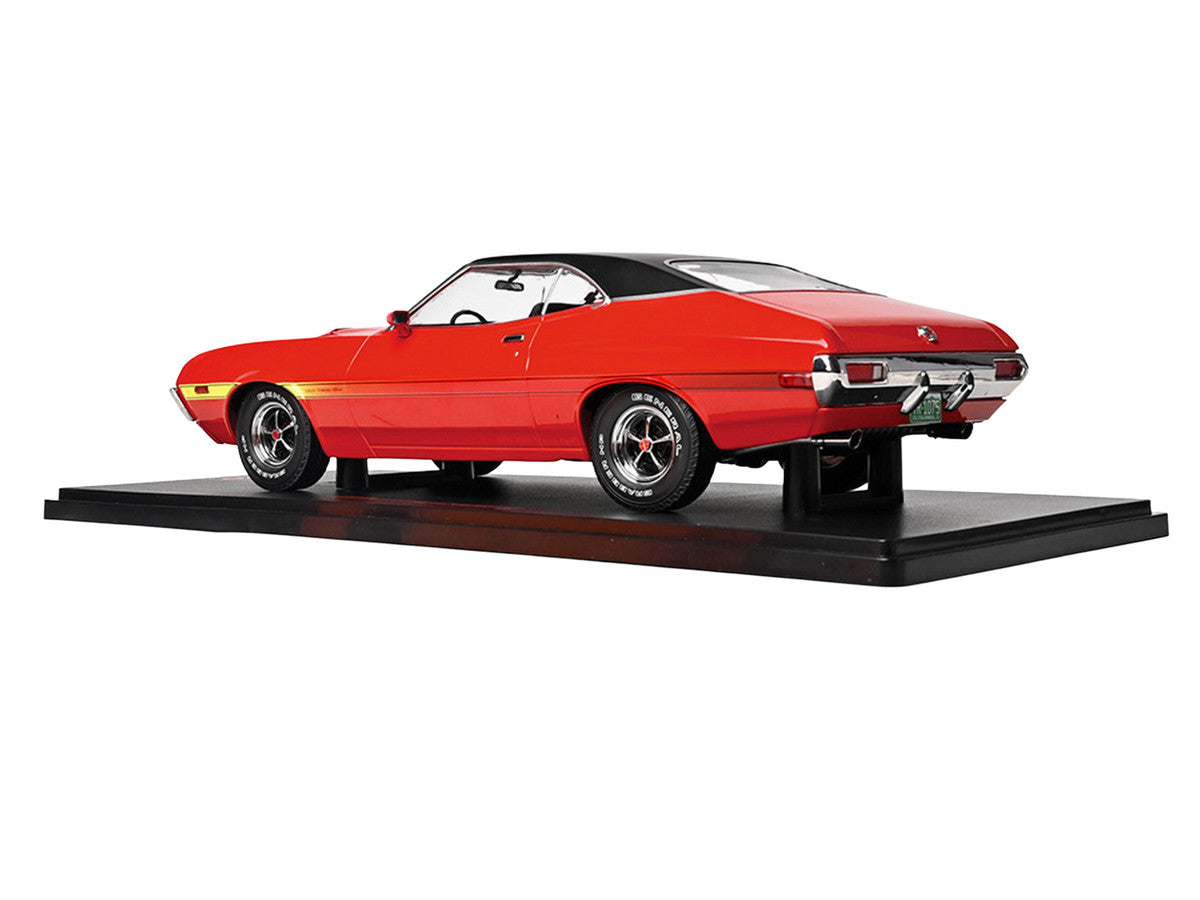 1972 Ford Gran Torino Sport 2-Door Red with Black Vinyl Top 1/18 Diecast Model Car by IXO Models-2