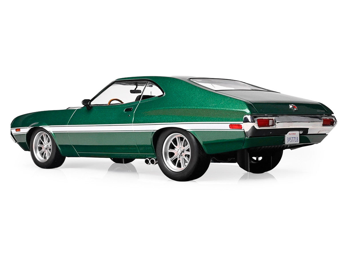 1972 Ford Gran Torino Sport 2-Door Green Metallic with White Stripes 1/18 Diecast Model Car by IXO Models-2