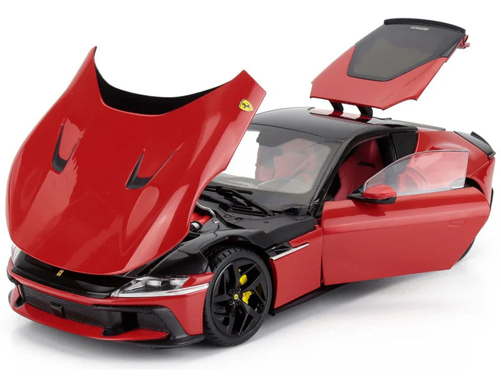 2024 Ferrari 12Cilindri Rosso Corsa Red with Black Top 1/18 Diecast Model Car by Polistil-0
