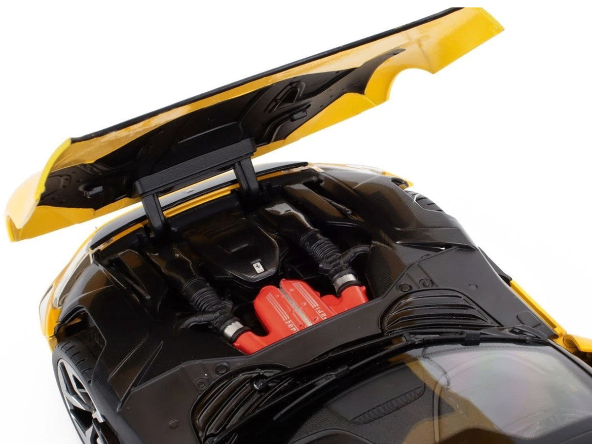 2024 Ferrari 12Cilindri Giallo Monza Yellow with Black Top 1/18 Diecast Model Car by Polistil Polistil
