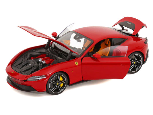 2019 Ferrari Roma Red with Orange Interior 1/18 Diecast Model Car by Polistil Polistil
