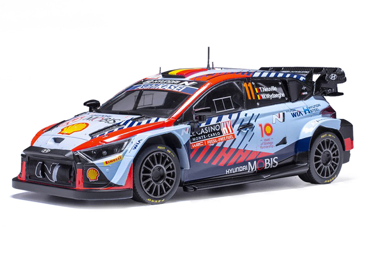 Hyundai i20 N Rally1 #11 Thierry Neuville - Martijn Wydaeghe Winner "Rallye Monte-Carlo" (2024) 1/18 Diecast Model Car by IXO Models IXO