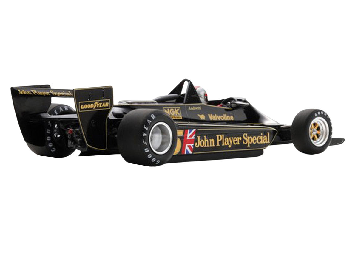 Lotus 79 #5 Mario Andretti "John Player Team Lotus" Winner Formula One F1 "Belgian GP" (1978) with Acrylic Display Case 1/18 Model Car by Spark-1