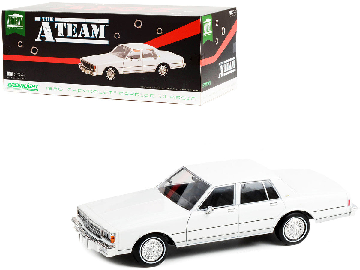 1980 Chevrolet Caprice Classic White "The A-Team" (1983-1987) TV Series "Artisan Collection" 1/18 Diecast Model Car by Greenlight Greenlight