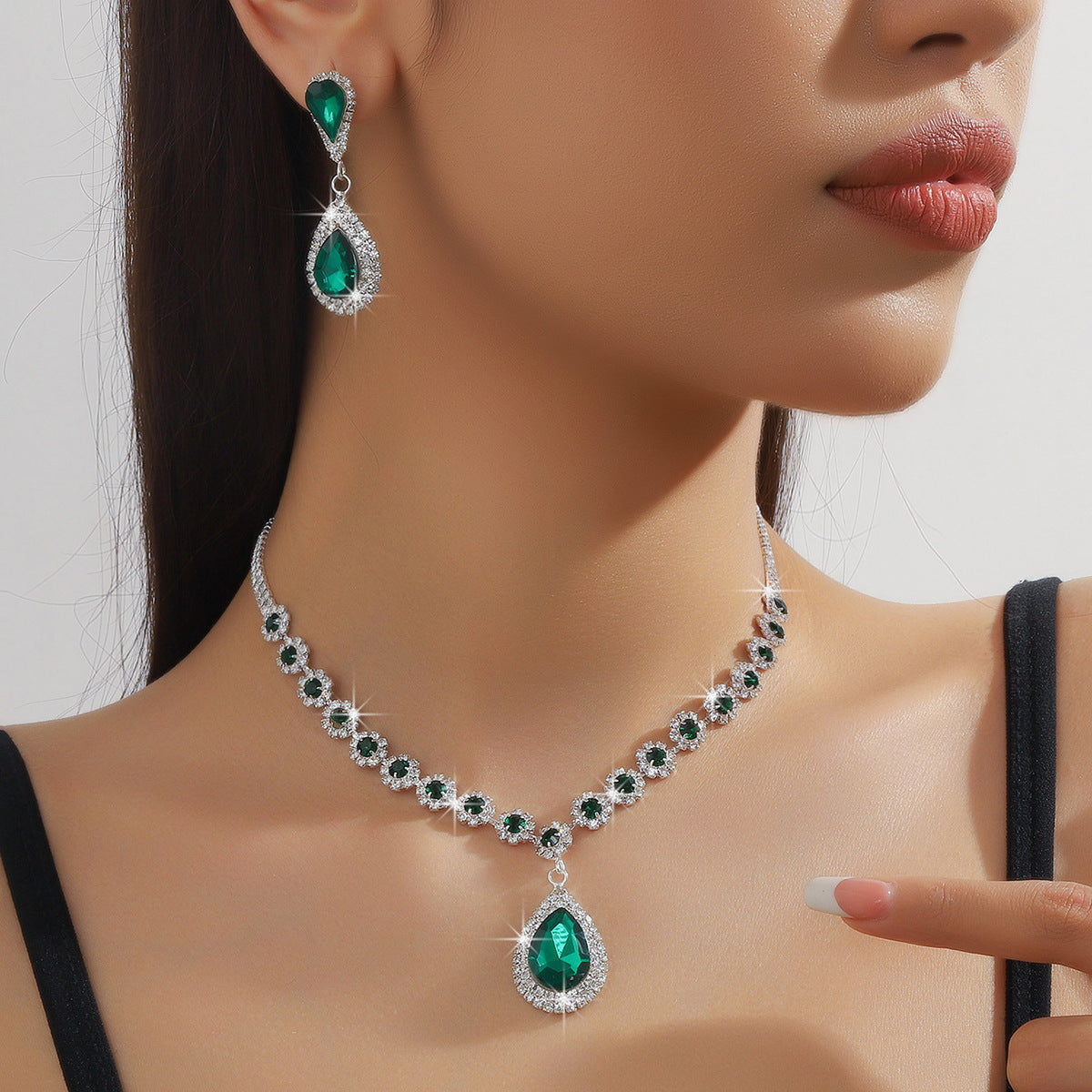 Diamond Necklace Earrings And Bracelet Three Piece Jewelry Set Best YouTube Store