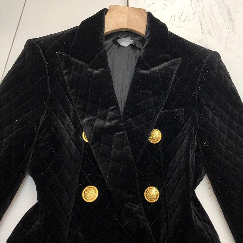 Velvet diamond retro small suit women LadyShow.Store