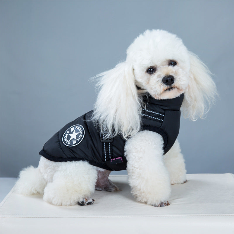 Waterproof Dog Clothes Winter Dog Coat With Harness Warm Pet Clothing Big Dog Jacket Chihuahua Labrador Coat Costume Best YouTube Store