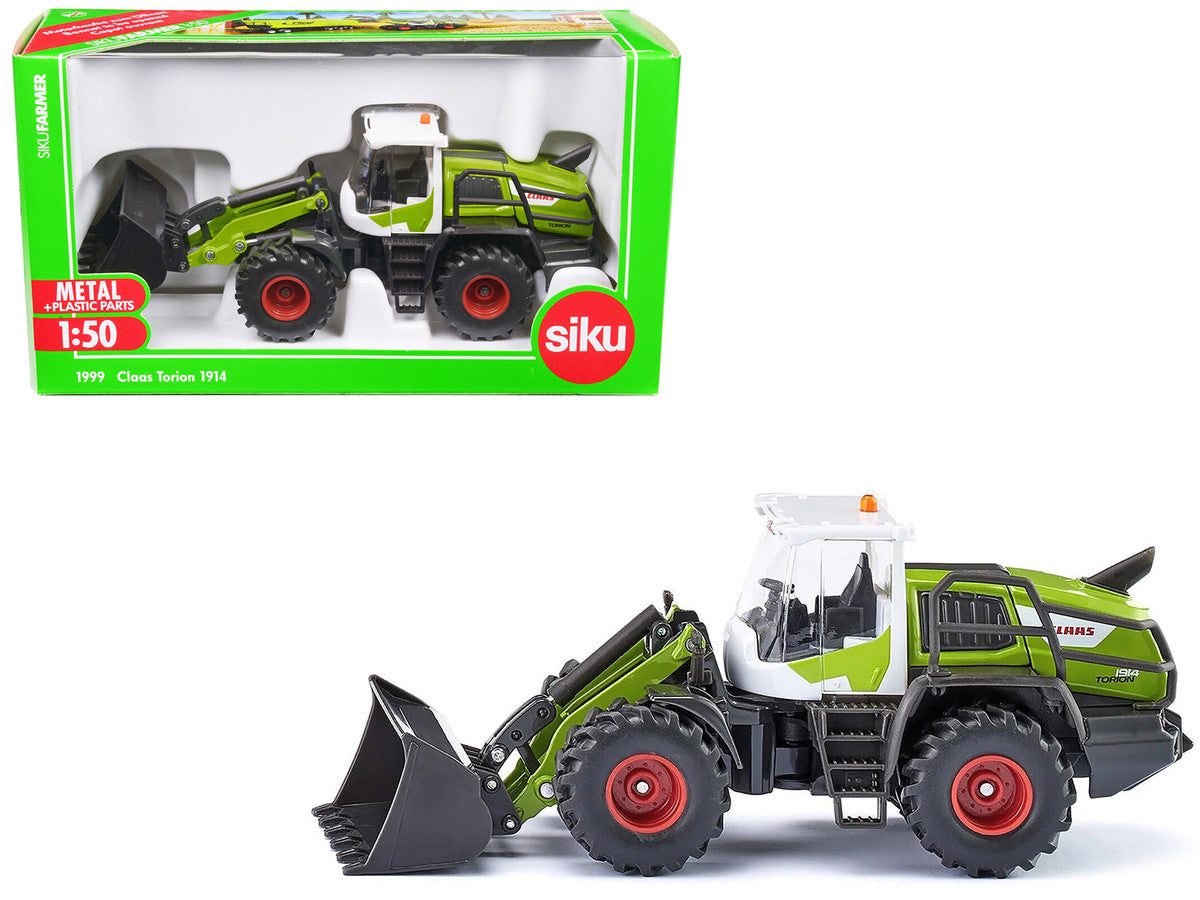 Claas Torion 1914 Wheel Loader Green and White 1/50 Diecast Model by Siku SIKU